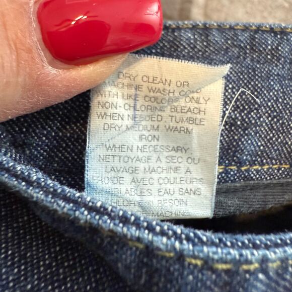 Women's Theory Blue Jean Denim Indigo A Line Skirt Size 8 - Picture 5 of 8